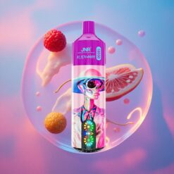 Bílá broskev a malina JNR Alien Max 18000 Puffs s Dual Mesh Coil a 28ml e-liquid