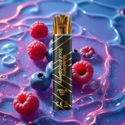 Borůvka Kyselá Malina JNR Black&Golden 800 Puffs Jednorázová Vape 2ml E-Liquid Capacity 2% Nikotin