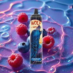 Borůvka Kyselá Malina JNR Wolf Niplo 10000 Puffs 20ml Kapalina 650mAh Baterie