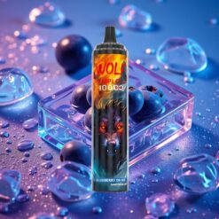 Borůvka Na Ledu JNR Wolf Niplo 10000 Puffs 20ml Kapacita Tekutiny