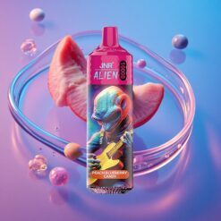 Broskvovo-Borůvková Cukrovinka JNR Alien 10000 Puffs s 20ml E-liquid a RGB LED