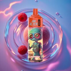 Broskvovo-Borůvkový JNR Alien 10000 Puffs s 20ml E-liquid a RGB osvětlením