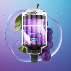 Hroznová Máta JNR Mega Shisha Hookah 100K 100000 šluků Interaktivní Chytrá Obrazovka