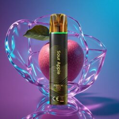 Jablko Kyselé Černá&Zlatá JNR Black&Golden 800 Puffs Jednorázová Vape 2% Nikotinu