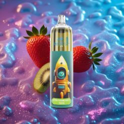 Jahoda-Kiwi JNR Rocket-X 12400 Puffs s Nastavitelným Průtokem Vzduchu a RGB Osvětlením