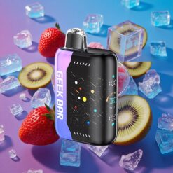 Jahoda-Kiwi Ledová GEEK BAR Pulse X 42K Šťuky Meteor Edition s 3D Zakřivenou Obrazovkou a Dvojitou Síťovou Cívkou