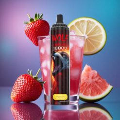 Jahoda Meloun Limonáda JNR Wolf Niplo 10000 Puffs 20ml Kapalina 1.0 Ohm Mesh