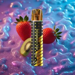 Jahodová Kiwi JNR Black&Golden 800 Puffs 550mAh