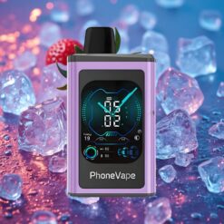 Jahodový Led JNR PhoneVape 30000 šluků Turbo Režim