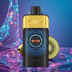 Kiwi-Ananas IGET ONE 12000 Puffs Jednorázová Vape s 2700 mAh Baterií a Velkým Zakřiveným Barevným Displejem