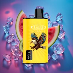 Kiwi Melounový Led JNR EAGLE Smart 23000 Puffs s Digitálním Displejem a Nastavitelným Průtokem Vzduchu