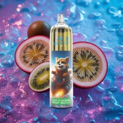 Kiwi Mučenka Guava JNR Rocket-X 12400 Puffs s Nastavitelným Průtokem Vzduchu a RGB Osvětlením