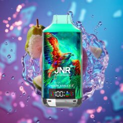 Kyselé Jablko Ledové JNR Falcon X 18000 Puffs Jednorázová Vape s 24ml E-kapalinou a Duální Mesh Cívkou