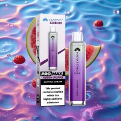 Letní Sen Hayati Pro Max 4000 Puffs Jednorázová E-cigareta s 2ml nádrží a 10ml automatickým doplňováním
