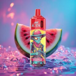 Melounová bublinková guma JNR Alien 10000 Puffs s 850mAh baterií a rychlým nabíjením Type-C
