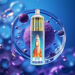 Modrá JNR Rocket-X 12400 Puffs s RGB světly a Nastavitelným Průtokem Vzduchu