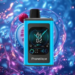Modrá Malina Led JNR PhoneVape 30000 šluků s Turbo Režimem a Plnou Obrazovkou