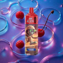 Modrá Malina Třešeň JNR Alien 10000 Puffs s 850mAh Baterií a Typ-C Rychlým Nabíjením