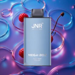 Modrá Malina Třešeň JNR Mega Box 25000 Puffs Jednorázová Vape s 30ml Náplní a Typ-C Rychlým Nabíjením