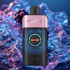 Ostružinový Led IGET ONE 12000 Puffs Jednorázová Vape s Velkým Zakřiveným Barevným Displejem a 2700 mAh Baterií