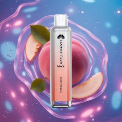 Šťavnatá broskev Hayati Pro Max 4000 šluků Jednorázová Vape s LED světlem a 2ml nádrží