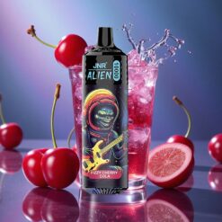 Šumivá Třešňová Kola JNR Alien 10000 Puffs s RGB podsvícením a 20ml e-liquidem