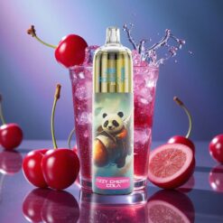 Šumivá Třešňová Kola JNR Rocket-X 12400 Puffs s RGB světly a Nastavitelným Průtokem Vzduchu