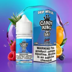 Žvýkačková modrá malina Candy King Salt 30ml E-Juice