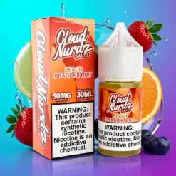 Broskev a dračí ovoce Cloud Nurdz Salts 30ml E-liquid