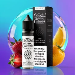 Jablko Broskev Jahoda Ledový Coastal Clouds 60ml Freebase