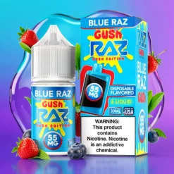 Modrá malina Gush Pod Juice x RAZ Salt Nikotinové soli 30ml
