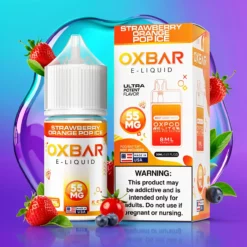 Jahoda Pomeranč Pop Ice TFN 30ml Pod x Oxbar Juice Salt