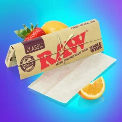 Klasické konopné balicí papírky Raw Single Wide, 1 ks