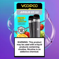 Půlnoční černá VooPoo ARGUS G3 Mini 1350mAh Dvojbalení Pod Kit