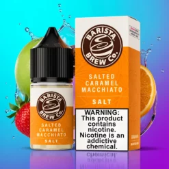 Slaný karamel macchiato Barista Brew Salts 30ml E-Juice